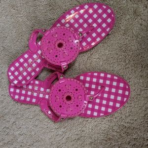 Jack Rogers pink / fuchsia colored jelly sandals. Size 9